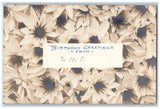 1911 Birthday Greetings Water Lily Flowers RPPC Photo Posted Postcard Lily