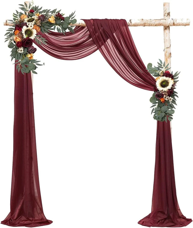 Vintage Sunflower & Burgundy Rose Floral Kit for Wedding Decor Sunflower