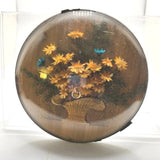 Antique Dried Flowers In Convex Bubble Glass Dome Dried Flower