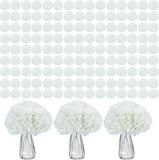 100PCS White Hydrangea Artificial Flowers for Wedding Home Decor Centerpieces Hydrangea