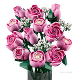 LEGO BOTANICALS: Pink Rose Bouquet (10374) CUSTOM Roses