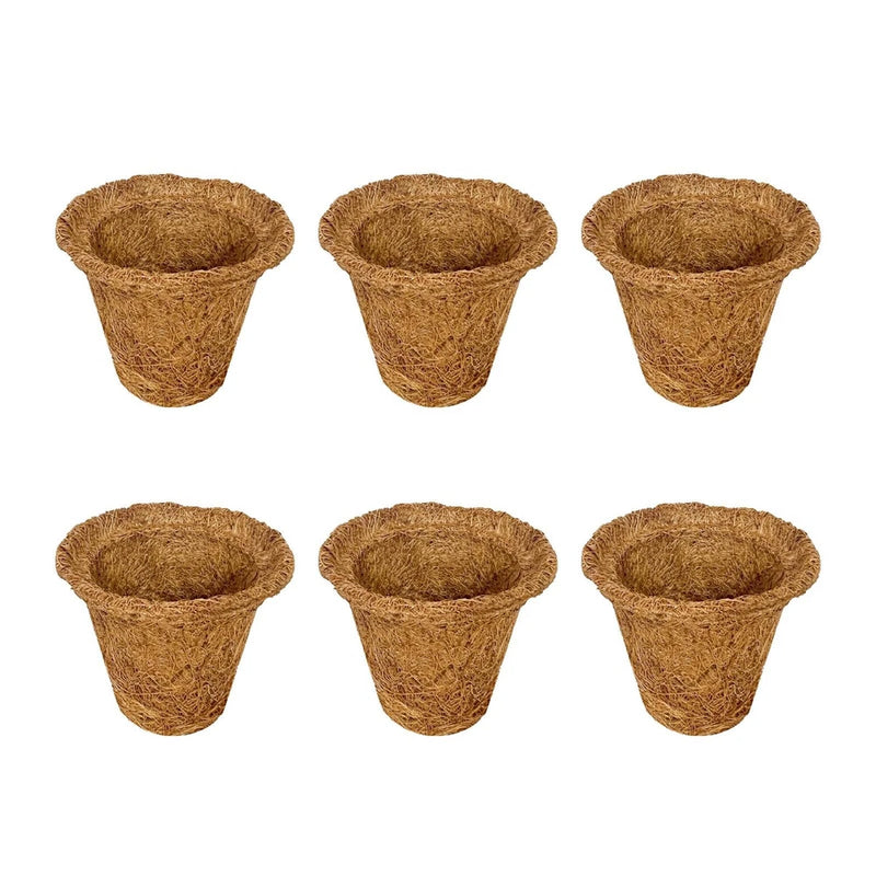 6Pcs Coir Fiber Nursery Pots Garden Container for Yard Indoor Use Lawn Garden Plants