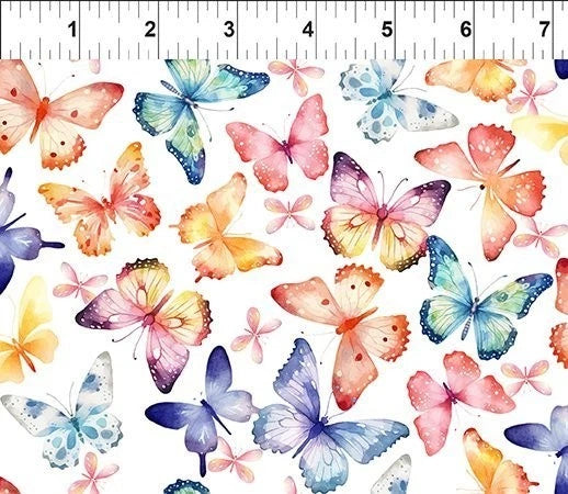 In The Beginning Butterfly Fantasy by Jason Yenter 4BF1  Butterfly Toss  Cotton Flowering Plants