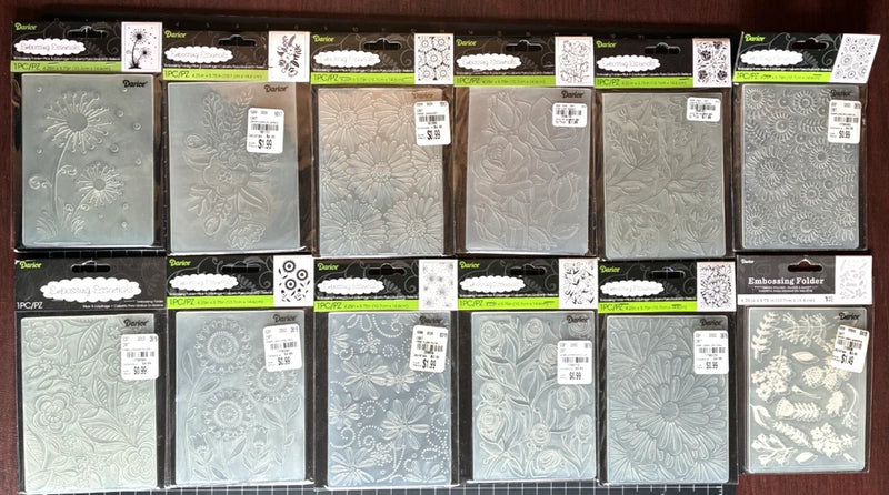 Darice Embossing Essentials Folders FLOWER, FLORAL, ROSE, DAISY, Dandelions ETC Ranunculus