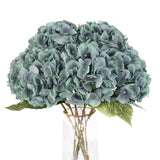 Artificial Flowers Silk Hydrangea Flowers with 5 Heads Fake Flower Bunch Bouq... Hydrangea