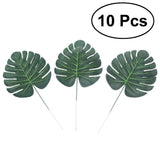 10Pcs Faux Palm Leaves Home Decoration Floral Arrangements Flower Green Plant