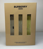 BURBERRY HERO 3 PCS TRAVEL GIFT SET FOR MEN EDT, EDP, PARFUM PEN 0.33 Oz Each!!! EDP