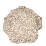 NWT Vince Carnation Silk Printed Blouse in Chiffon Floral Button Down Shirt L Carnation