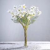 WHITE 6 Bushes 20" SILK ARTIFICIAL DAISY FLOWERS Sprays Wedding Party Supplies Daisies
