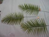 Vintage Plastic Green Palm Fern Stems - Set of 3 Green Plant