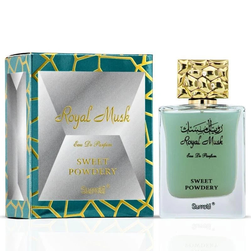 Royal Musk Sweet Powdery EDP 100ML (3.4 OZ) by SURRATI, Exotic Fragrances EDP