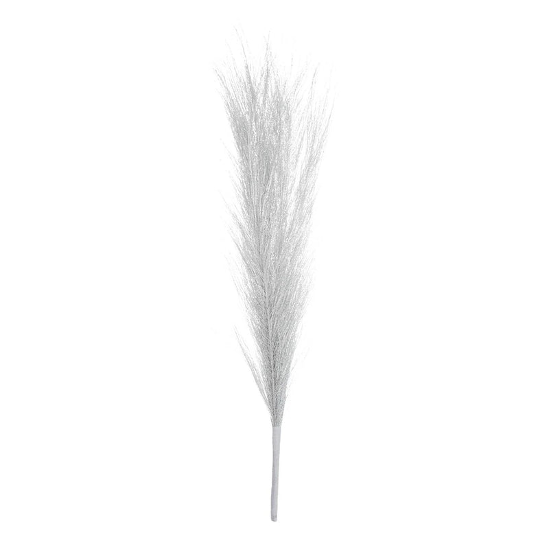 1Pcs Faux Pampas Grass 17.7" Fake Pampas Grass for Wedding Decoration Silver Pampas Grass