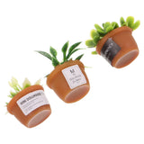 3 Pcs Desktop Miniature Pottery Planter DIY Micro Garden Flowers Garden Plants
