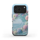 Phone Case Pink Blue Hampton Waves Hydrangeas Floral Blossom Spring Summer Cute Hydrangea