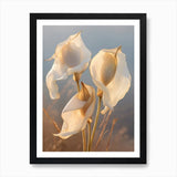 Boho Dried Flowers Calla Lily 2 Art Framed Wall Art Poster Canvas Print Picture Lily