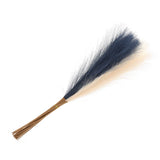 20Pcs Faux Pampas Grass,21"/55cm Fake Pampas Grass Decor,Dark Blue/Beige Pampas Grass