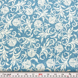 Tend the Earth by Deb Strain Moda Florals on Blue Cotton Fabric by the HALF YARD Flowering Plants