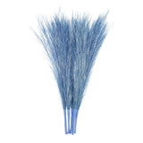 5Pcs Faux Pampas Grass 17.7" Fake Pampas Grass for Wedding Decoration Dark Blue Pampas Grass