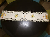 Sunflower Yellow Flower Fall Table Linens Cutout Runner Yellow Dinning Decor Sunflower