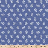 New Traditional Brittany Periwinkle PWLA012  Floral  By Half Yard Cont Cuts Flowering Plants