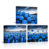 NutArtPic Flower Wall Art Hydrangea Pictures Poppy Paintings Bluebonnet Wildf... Hydrangea
