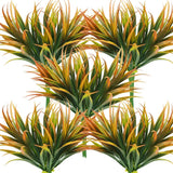 32 Pcs Artificial Grass Fake Plants 17.3in Outdoor Plastic Plants UV Resistan... Green Plant