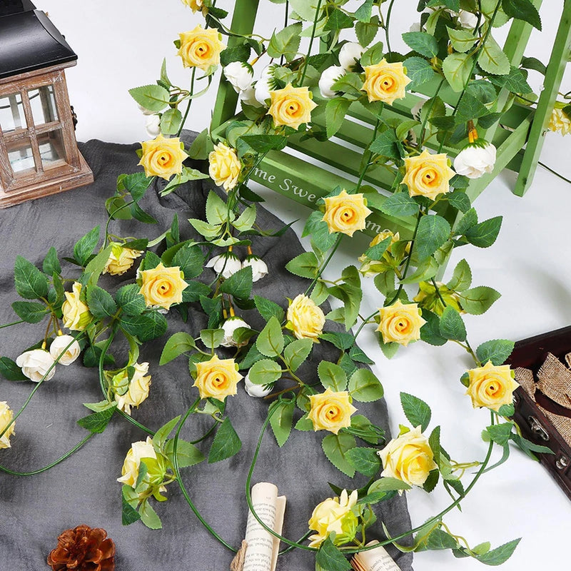 Artificial Flower Garland Hanging Plant for Birthday Bedroom Anniversary Green Plant