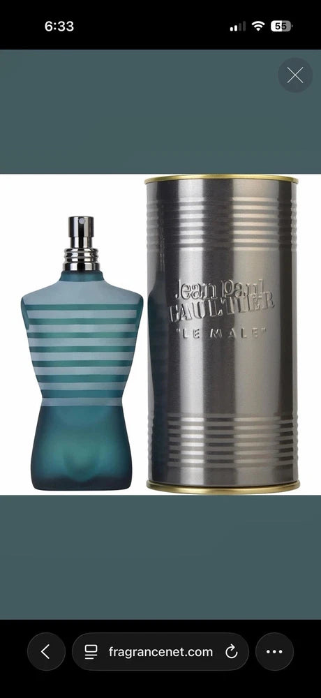 Jean Paul Gaultier Le Male Eau de Toilette Spray 4.2 fl oz Mint Lavender Amber EDT