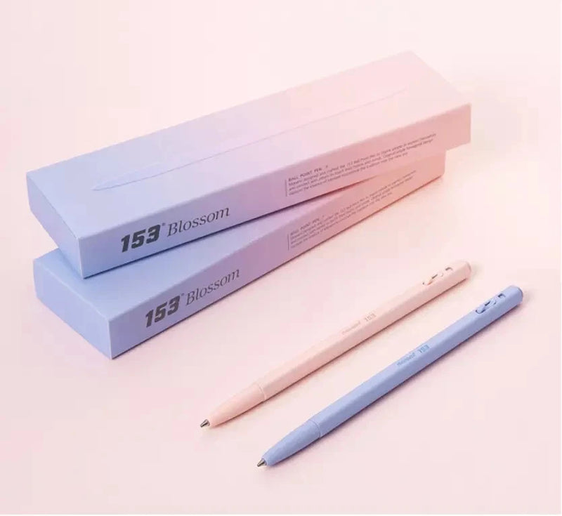 Monami  153 Blossom High Quality  BallPoint Pen  Black Ink 0.7mm Metal Body Peony