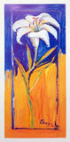 Decorative white Lily Flower , Clunia Arte Decorativo reproduction print Lily