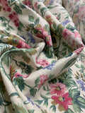 FLORAL PRINT COTTON (SOFT FURNISHING FABRIC) GRETA - By WILSON : #BM21 Flowering Plants
