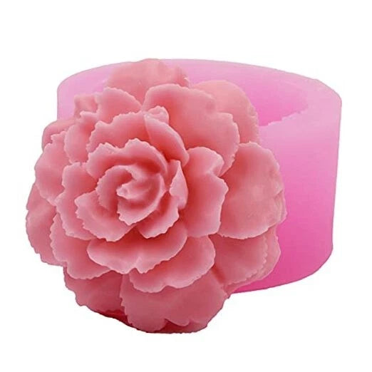 3D Carnation Candle Mold Silicone Mold for Soap, Fondant, Cake Flower Carnation