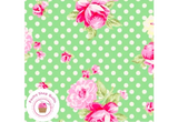 POSIE TW07G Green Dot Floral TANYA WHELAN Quilt FabricS HABBY CHIC Flowering Plants