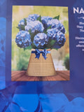 Paeone Nantucket Hydrangeas 12" Pop-Up Flower Bouquet Greeting Card Blue Hydrangea