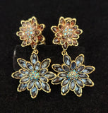 Heidi Daus "On Lily Pond" Earrings SIGNED Lily