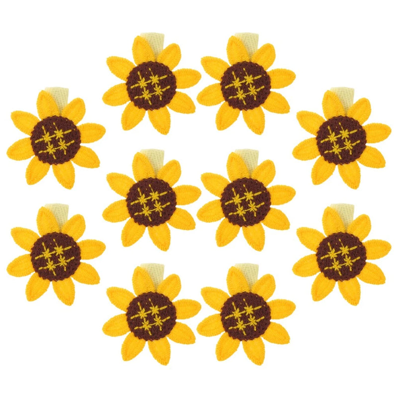 10 Pcs Sunflower Clip Cute Hair Accessories Decorative Hairpin for Girls Sunflower