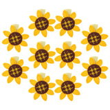 10 Pcs Sunflower Clip Cute Hair Accessories Decorative Hairpin for Girls Sunflower