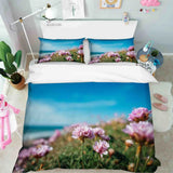 3D Flower Nursery Carnation Quilt Cover Set Duvet Cover Bedding Pillowcases 152 Carnation