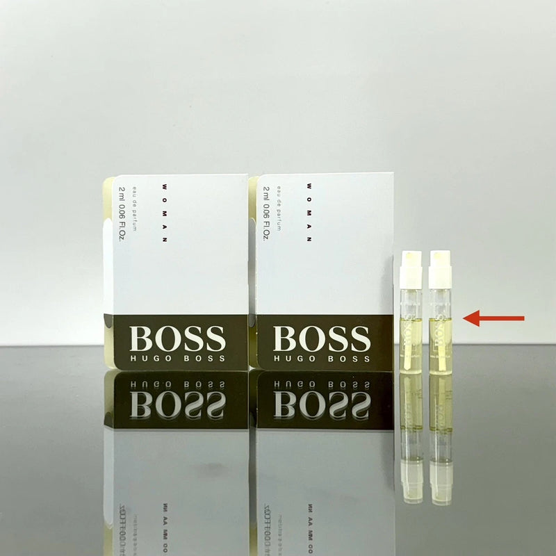 2pc) BOSS WOMAN by Hugo Boss Eau De Parfum 2ml-0.06oz SPLASH Sample Vial (C01 EDP