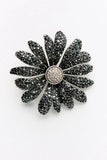 VTG Brooch Silver Tone Rhinestone Sunflower Elegant Classy Stmnt Fashion Jewelry Sunflower