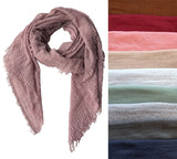 Gauze Head Scarf Crinkle Square Scarves Super Light Weight Neck Scarf Bandana Roses