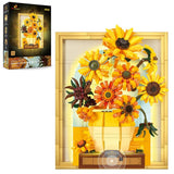 JMBricklayer Flowers Sunflower Building Sets for Adult with Lights 70004, Van... Sunflower