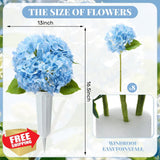 Thiccywoov 2 Set Blue Hydrangea Cemetery Flowers Vase Hydrangea