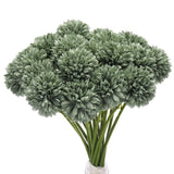 Artificial Flower Heads Silk Chrysanthemum Hydrangea Green Faux 24Pcs Hydrangea