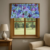 Hydrangea Floral Valance Flower Garden Dragonfly Farmhouse Kitchen Bath Curtain Hydrangea