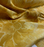 FLORAL PRINT COTTON (SOFT FURNISHING FABRIC) MUSTARD : #BM22 Flowering Plants