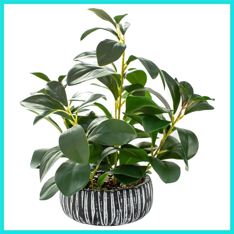 Artificial Plants Decor Greenery Fake Succulents Indoor Potted Fake Plant wit... Green Plant