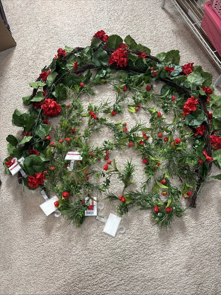 Summer Hydrangea Garland Lot of Five 6 Feet Garlands with Flowers Floral Decor Hydrangea