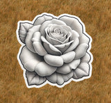 Beautiful white rose 100% waterproof vinyl sticker decal - many sizes available Roses