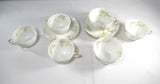Vintage Pink Carnation 6 Cups and 4 Saucers Haviland Schleiger 472F Carnation